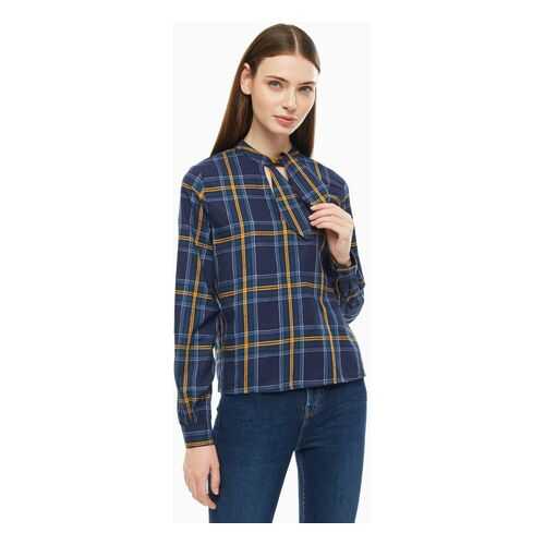 Блуза женская TOM TAILOR Denim синяя в Wildberries