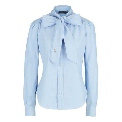 Рубашка женская Polo Ralph Lauren 211780620002 синяя 2 US в Wildberries