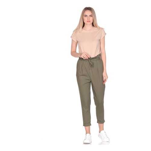 Брюки женские Modis M201W00898 зеленые 42 RU в Wildberries