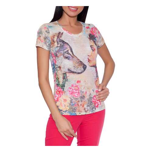 Футболка женская EMANSIPE 650311404 бежевая 46 RU в Wildberries