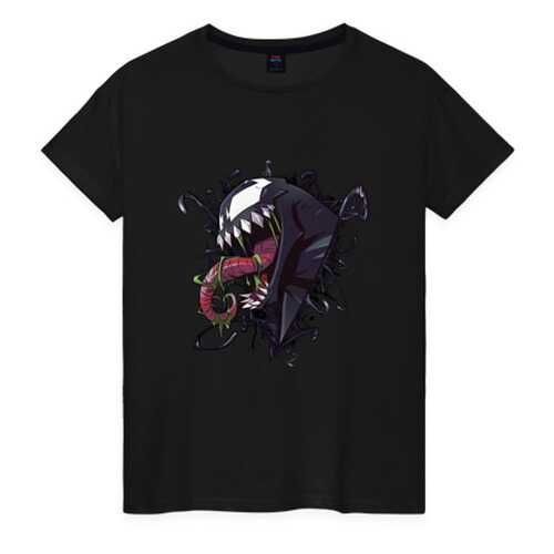 Футболка женская ВсеМайки 1845273 черная XXXL в Wildberries