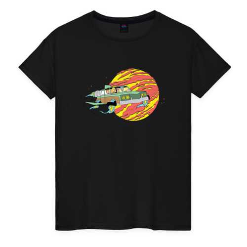 Футболка женская ВсеМайки 2461131 черная XXXL в Wildberries