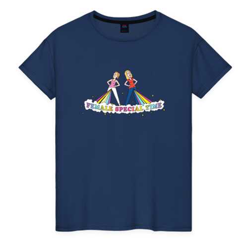 Футболка женская ВсеМайки 2461233 синяя XS в Wildberries