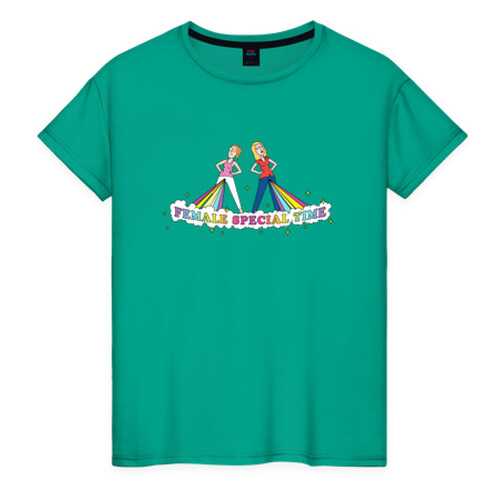 Футболка женская ВсеМайки 2461233 зеленая XL в Wildberries