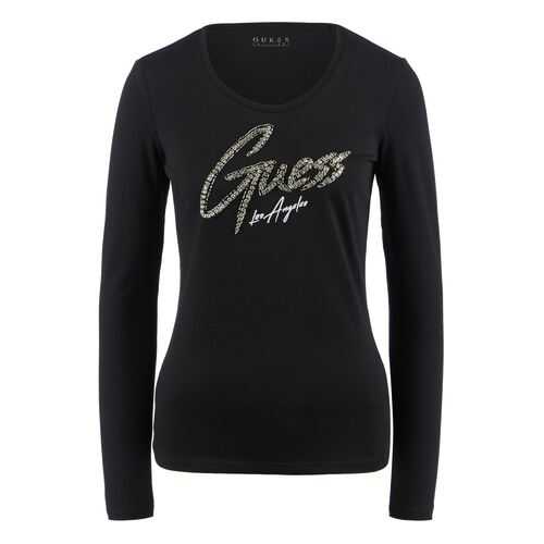 Лонгслив женский Guess W0YI65-JA900 черный M в Wildberries