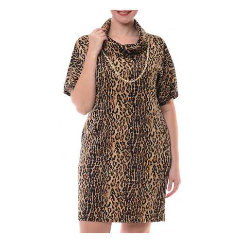 Платье женское MODALETO 21724 коричневое 52 RU в Wildberries