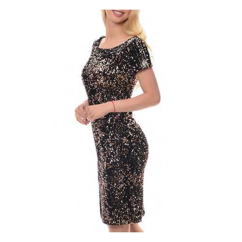 Платье женское N.A.Z. 61640 золотистое 44 RU в Wildberries