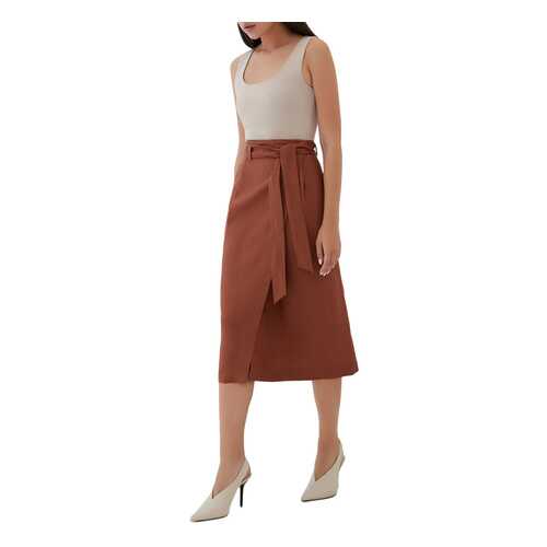 Юбка женская ZARINA 225202203 коричневая 42 в Wildberries